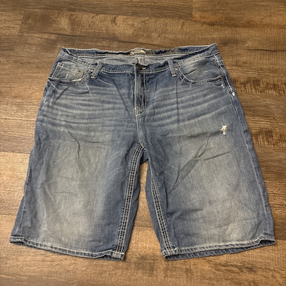 Buckle BKE Bermuda Shorts Men's Size 42 Blue  Denim DEREK Y2K BAGGY WIDE LEG